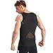 Hanerdun- Mens Slimming Body Shaper Shirt With Zipper Abs Abdomen Slim,Black,X-Large