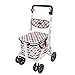 Produktbild Einkaufstrolleys Einkaufswagen Senior Walker Faltbarer Rollstuhl Wagen Mit Vier Rädern Haushaltswaren Einkaufswagen Geschenk 100 Kg Tragbar (Color : Brown, Size : 48 * 58 * 92cm)
