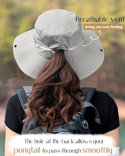 FURTALK Unisex UV Schutz Sonnenhut für Damen Herren Sommerhut Faltbar Wanderhut Tragbar Outdoor Fischerhut mit Breite Krempe
