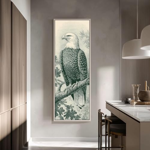Aigle à tête blanche sur toile vintage grand format de qualité - 3