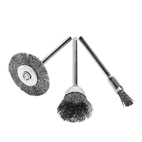 24 escovas de roda de fio de aço inoxidável, escova de roda de latão, escovas de copo abrasivo, roda