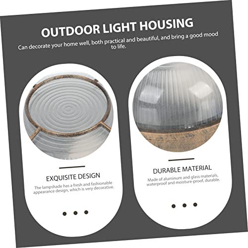 Design élégant sans ampoule pour cette applique murale extérieure rétro - 4