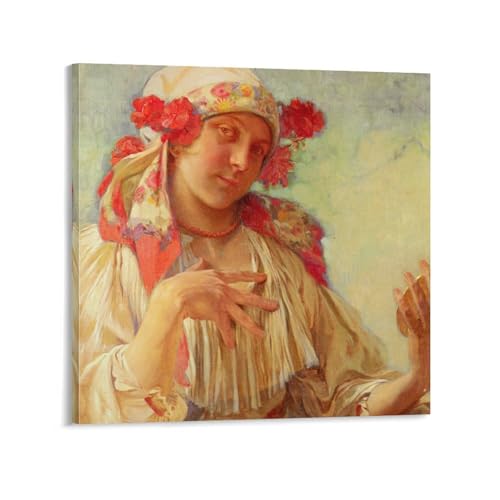 Toile Alphonse Mucha Maria Young Girl - Sublimer la déco du salon moderne