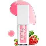 Lip Oil Hydrating Lip Glow Oil, Treansparent Toot Plumpimg Lip Oil Tinted Lip Balm Long Lasting Non