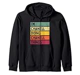 Prénom avec citation personnalisée avec effet de texte usé comme idée cadeau personnelle ou tenue de groupe assortie pour Chanell. Beaucoup d'autres noms personnalisés sont également disponibles.