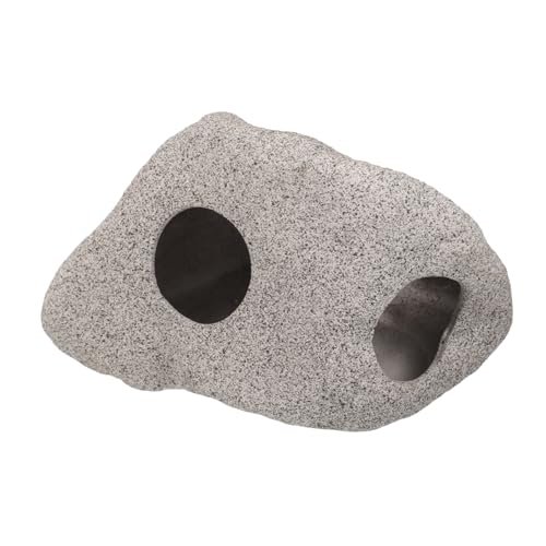 Abaodam 水槽の装飾 魚の皮 水槽隠し洞窟 エビシェルター 水族館の洞窟 アクセサリー 魚の隠れ家 ロック 生息地の装飾 天然水族館の装飾 魚のトンネル 魚の洞窟 紫色の粘土