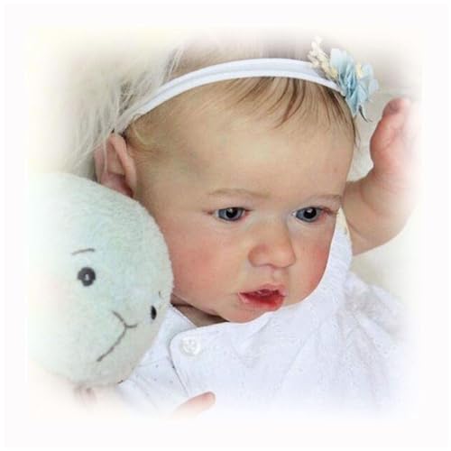 Muñeca, bebé de silicona hecha a mano de 56 cm, se ve real, muñeca de bebé recién nacido, se ve real para niñas, el mejor regalo de compañero para Navidad, C