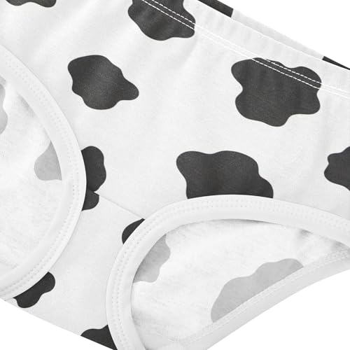 Cotton Toddlers Underwear Floral Black White Cow Spots Panties for Girl Designer Briefs Girls Undies 2t4