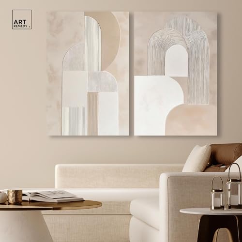 Art Remedy Golden Luxe Living Room Set Canvas Boho Wall Decor, Gallery Wrapped, 24 x 36 by Art Remedy - Used condition - Image 3