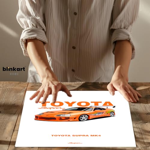Image of BLINKART Toyota Supra MK4 (Fast & Furious)Car Posters Sticker Gift Items for Boys Room Wall Decor || Comes with Double-Sided Tape|| Decoration Bedroom Living Room Office Studio Decor | 12x18 In (A3) - CAR-300