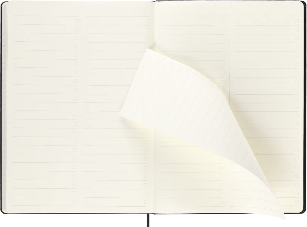 Moleskine Agenda Professionnel Hebdomadaire 2023, Agenda Hebdomadaire 12 Mois Avec Mise En Page Verticale, Agenda Avec Décompte Horaire, Couverture Rigide, Format A4 21 X 29,7 Cm, Couleur Noir