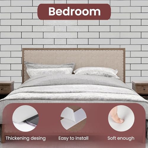 Image of REXOTEX Self-Adhesive Waterproof PE Foam 3D Wall Panels Wallpaper Sticker for Bathroom, Living Room, and Home Decoratio (70 x 77cm) (Pack of 1)