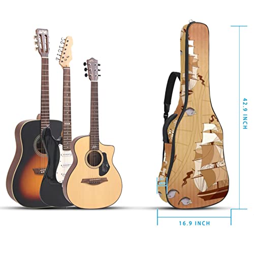 Hondank Housse pour guitare acoustique – Noir et blanc – Motif pirate nautique – 1 cm d’épaisseur, Multicolore 06, 42… - Les Beatles, Paul McCartney, John Lennon, RIngo Starr, George Harrison Hondank Housse pour guitare acoustique - Noir et blanc - Motif pirate nautique - 1 cm d'épaisseur, Multicolore 06, 42… – Image 6