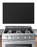 Silicone Stove Cover Gas Stove Top Burner Covers for Samsung Gas Range Stove Guard Reusable,Oven Liners Mat Gas Range Protectors, Non-Stick Washable Keep Stove Clean Black without hole, 24.4x16.3 inch