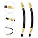 Esteopt Tyre Valve Extension Adapter, 90 Degree & 180mm Flexible Rubber Valve Extension, Copper & Gold, Universal Fit for Bicycle, Motorcycle, Car & Truck