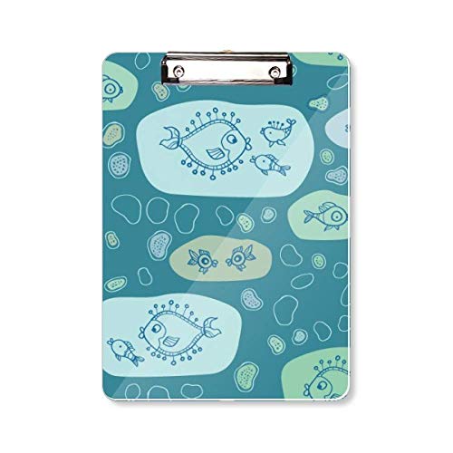 Porte-bloc A4 poissons abstraits idéal pour organiser vos notes de bureau