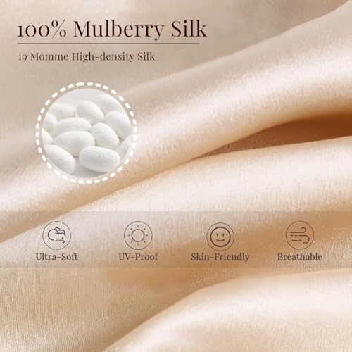 100% 19 Momme Mulberry Silk Sun Protection Mask - UPF 50+ Hybrid Face Mask and Neck Gaiter for Women2