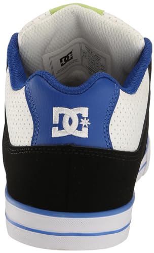 DC Boy's Unisex-Child Pure Mid Skate Shoe, Black/Blue/Green, 11.5 Little Kid3