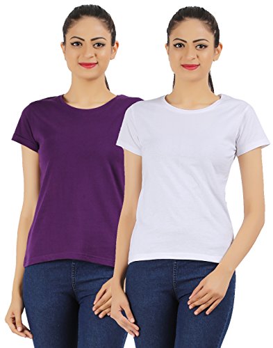 Image of Ap'pulse Women's Combo Regular Fit T Shirt (Pack Of 2)