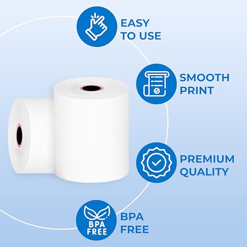 Double Dragon 80x50mm Thermal Paper Rolls, 20 Rolls | BPA-Free POS Receipt Paper | Compatible with Mobile POS, Just Eat Receipt Printer Rolls, Uber Eats Delivery Machines, Epson, Square & Star - Image 4