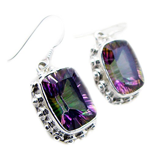 Boucles d'oreilles en quartz mystique, le cadeau d'anniversaire idéal