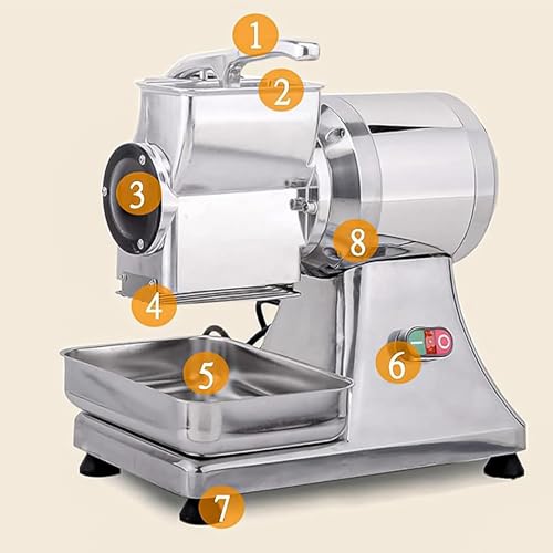 Rallador eléctrico comercial para queso 550W con contenedor miniatura 5
