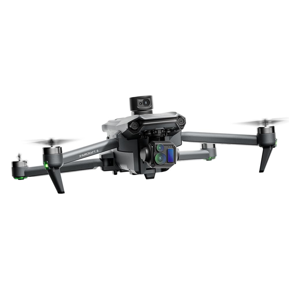 Triple battery,dron yi6 max 6000m lcd sc gps 4k z podwójną kamerą 6g wi-fi fpv z 3-osiowym gimbalem, profesjonalnym dronem rc z funkcją omijania przeszkód