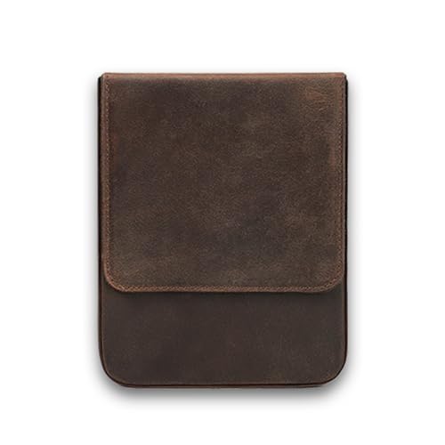 MIVLXLX Estojo de Couro para Canetas com Seis Assentos, Bandeja para Lápis, Suporte para Canetas, Or