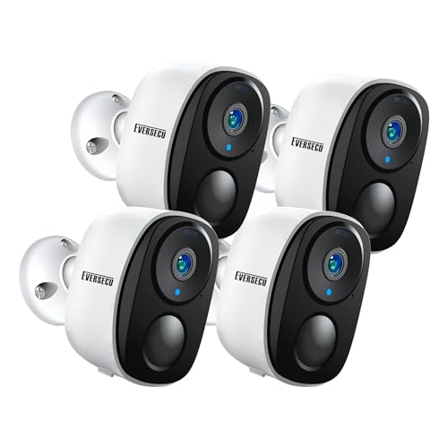 EVERSECU 2K 3MP Outdoor Wireless Security Camera Support Pairing Via Bluetooth, Rechargeable Battery-Powered WiFi Home CCTV Bullet Camera, Spotlight,