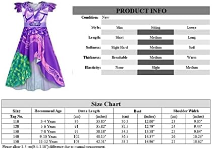 WonderBabe Girls Descendants Costume Dress for Halloween Fancy Party Dress up Outfit Kids Holiday Carnival Birthday Cosplay Clothes Purple Age 3-4 Years