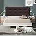 DecorQUALITY Cabecero Cama tapizado Polipiel Mod. Texas Big 90 135 150 165 180 2000 (Marron wengue, 90 * 70)