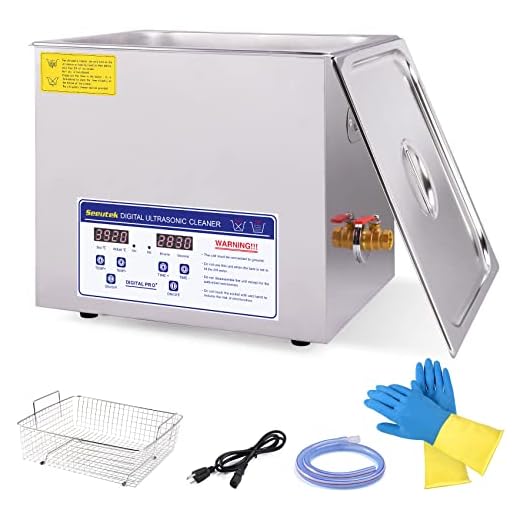 Seeutek Professional Ultrasonic Cleaner 10L with Digital Timer and Heater 304 Stainless Steel for Jewelry Rings Diamond Watch Glasses Circuit Board Dentures Small Parts Dental Instrument