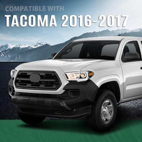 Image of GRAND ORANGE Headlight Assembly W /O LED Daytime Running Light Front Headlamp Left & Right Side Fit 2018 Toyota Tacoma 81150-04261, TO2502266 Clear Lens Black Housing Halogen