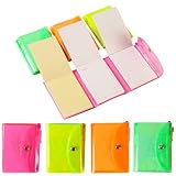 Ipienlee Small Memo Pad Non Stick Note Pads Blank Colorful Pages Notepad Mini Journals Diary with Pen 3.9 inch x 2.8 inch Size Pack of 8