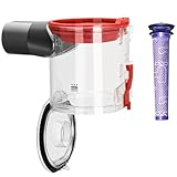 Dust Bin for Dyson V7 V8 SV10 Vacuum Cleaner, Upgraded 0.54L Canister Dirt Cup Replacement Assembly Part 967699-01, Spare Container with Pre-Filter for Animal Absolute Motorhead Fluffy
