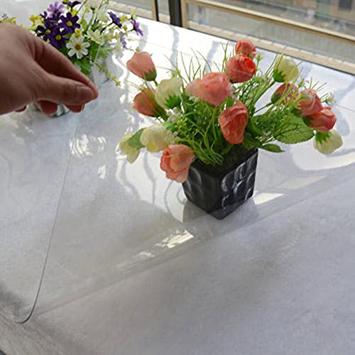 Nappe transparente plastique rectangulaire imperméable 100% cuisine 40x122 - 8