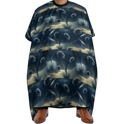 Capa cortar pelo impermeable y ajustable que evita manchas de tintes en peinado y barberia