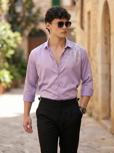 Image of IndoPrimo Men's Stylish Satin Shirt for Party, Formal, Daily and Casual Wear Full Sleeve Shirt for Mens - Trio