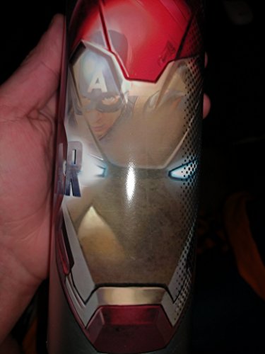 Zak Designs Captain America Civil War Mask Aluminum Bottle, 28 oz, Multicolor