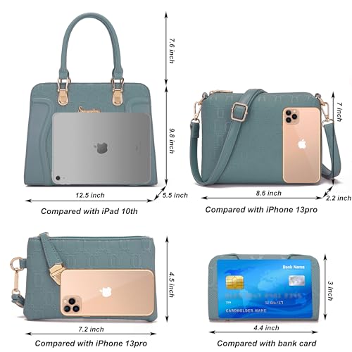 Women's Fashion Handbags Tote Bags Shoulder Bag Top Handle Satchel Purse Set 4pcs3