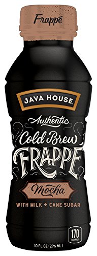 JAVA HOUSE Authentic Cold Brew Coffee, Mocha Frappe, 10 Ounce (Pack of 12) Ready to Drink