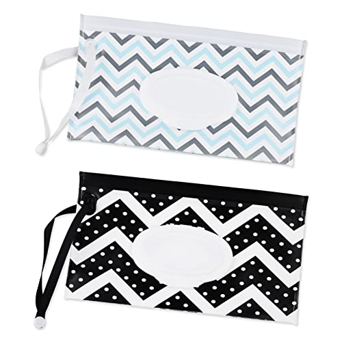 Bolsas de toallitas húmedas para bebé, 2 dispensadores de toallitas húmedas para bebés, bolsas de viaje reutilizables y recargables, bolsas de transporte portátiles para bebé