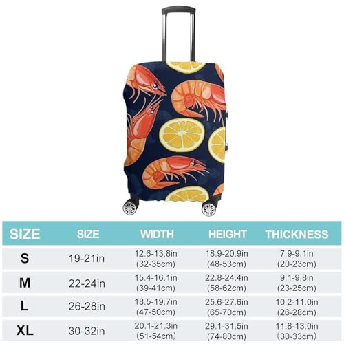 Lobster Print Travel Luggage Cover Suitcase Protector Baggage Covers for Men Women M2
