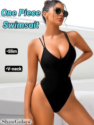 Sexy Swimsuit for Women,Backless Scrunch Butt High Cut Monokini,One Piece Cheeky Bathing Suit Beach Pool Party3