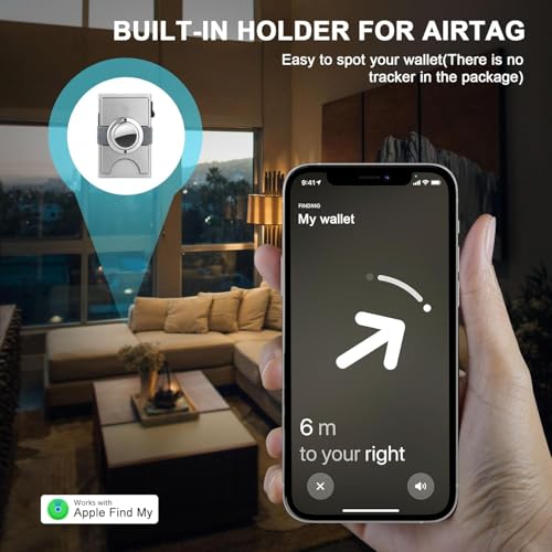 Image of TOYFID Minimalist Wallet for Men,Slim Wallet Compatible with AirTag,Card Holder Metal Wallet,Pop Up Wallet,Metal Card Holder,Quick Access Card,Rfid Blocking Protection,Hold 12+ Credit Cards (Silver)