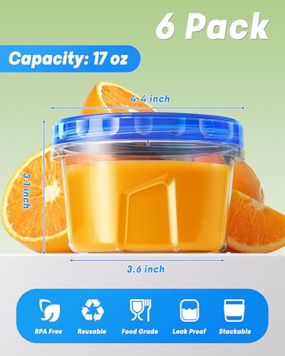 BiuLeon 6-Pack Soup Containers