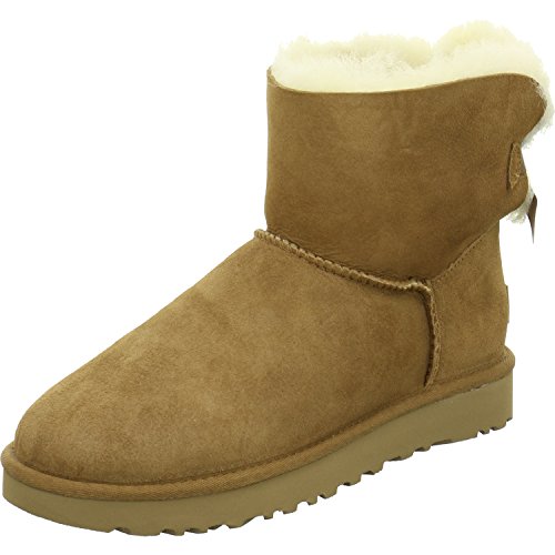 UGG Women's Mini Bailey Bow Ii Boot, Chestnut, 09