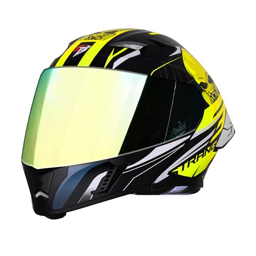Image of Steelbird SBA-20 Strange ISI Certified Flip-Up Graphic Helmet for Men with Inner Silver Sunshield