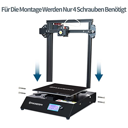 MakerPi 3D Drucker DIY FDM Open Source 99% Vormontiert,Meanwell Netzteil,Düsentemperatur 260℃ Unterstützt PLA/ABS/PETG/Hips/PC,Biegbares Bett 110℃,Bauraum 260 * 260 * 260mm - Image 4