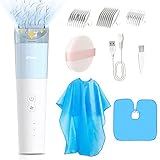 ENSSU Schnurlos Baby-Haarschneider für Kinder/Manner, Auto-Vacuum-Herren Haarschneidemaschine für Kinder (48db), Wasserdichte Kinder-Haarschneider mit einstündiges Aufladen & mit Safe Ceramic Blade